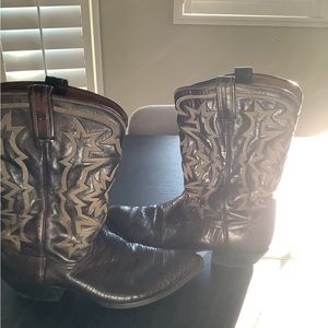 Vintage TONY LAMA Black Label LIZARD LEATHER MEN'S WESTERN/COWBOY BOOTS 11